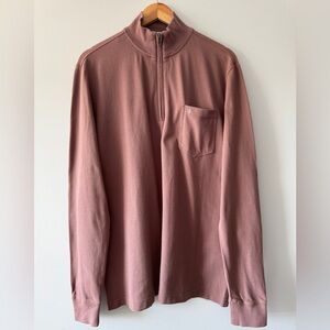 Criquet Men's Quarter-Zip Pocket Sweater - Dusty Rose